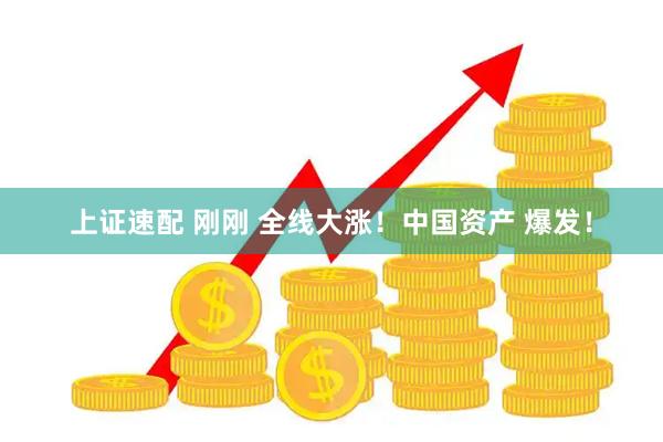 上证速配 刚刚 全线大涨！中国资产 爆发！