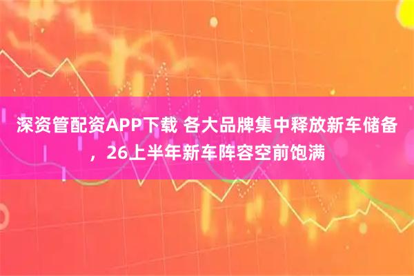 深资管配资APP下载 各大品牌集中释放新车储备，26上半年新车阵容空前饱满