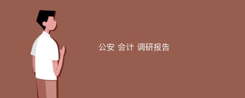 公安 会计 调研报告